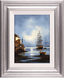 Alex Hill, Original oil painting on panel, Anchor at Smuggler's Bay