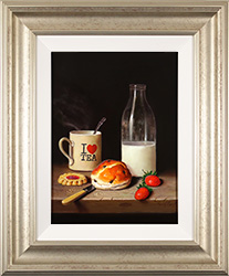 Raymond Campbell, Original oil painting on panel, Teatime Treat