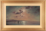 Andrew Grant Kurtis, Original oil painting on panel, Moonlight Reflections Lakeland Medium image. Click to enlarge