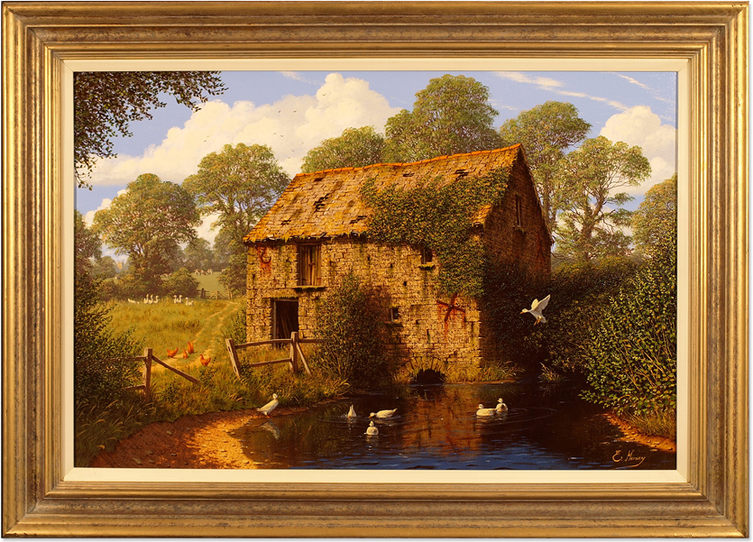 Edward Hersey | Original oil painting on canvas, Cotswolds Farm , Art ...