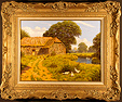 Edward Hersey, Original oil painting on canvas, Cotswolds Farm  Medium image. Click to enlarge