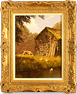 Edward Hersey, Original acrylic painting on canvas, Cotswolds Farm  Medium image. Click to enlarge