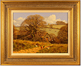 Edward Hersey, Original oil painting on canvas, Cotswolds Farm  Medium image. Click to enlarge