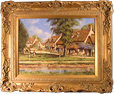 Gordon Lees, Original oil painting on canvas, Lower Slaughter, The Cotswolds. Medium image. Click to enlarge