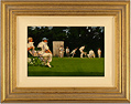 John Haskins, Original oil painting on panel, Cricket Scene Medium image. Click to enlarge