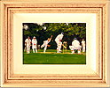 John Haskins, Original oil painting on panel, Cricket Match Medium image. Click to enlarge