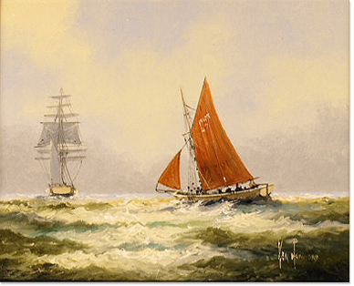 Ken Hammond | Original oil painting on canvas, Marine Scene, Art to buy ...