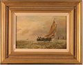 Paul Zander, Original oil painting on panel, Marine Scene