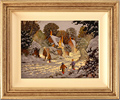 Richard Telford, Original oil painting on canvas, Village in Snow Medium image. Click to enlarge