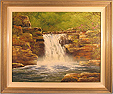 Terry Evans, Original oil painting on canvas, Kisdon Force, Swaledale Medium image. Click to enlarge