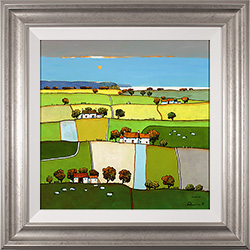 Alan Smith, Original acrylic painting on board, Farmyard Flurry