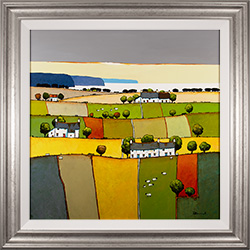 Alan Smith, Original oil painting on panel, Autumn Patchwork, Yorkshire Medium image. Click to enlarge