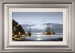 Alex Hill, Original oil painting on panel, Midnight Smugglers Medium image. Click to enlarge