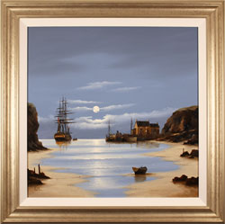 Alex Hill, Original oil painting on canvas, Low Tide at Smuggler's Cove Medium image. Click to enlarge