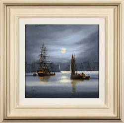 Alex Hill, Original oil painting on canvas, Moonlight Parley Medium image. Click to enlarge