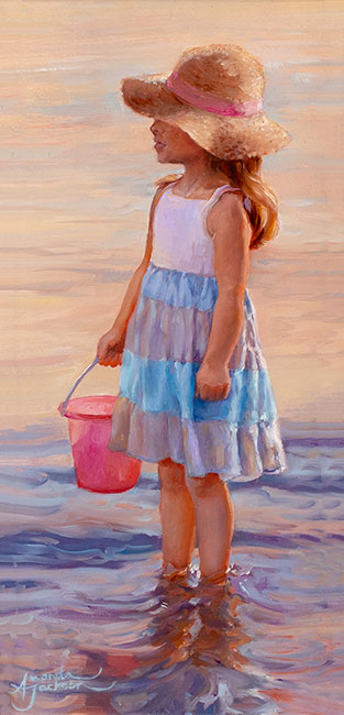 Amanda Jackson, Original oil painting on panel, Summer Sun