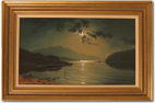 Andrew Grant Kurtis, Original oil painting on panel, By the light of the Silvery Moon Medium image. Click to enlarge