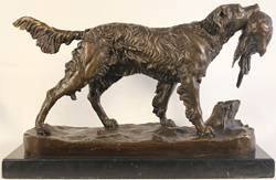 Bronze Statue, Bronze, Hunting Dog Medium image. Click to enlarge