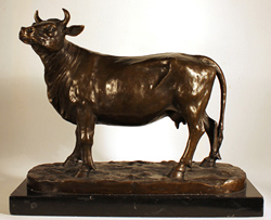 Bronze Statue, Bronze, Cow Medium image. Click to enlarge