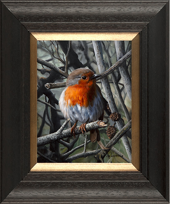 Carl Whitfield, Original oil painting on panel, A Friendly Visitor