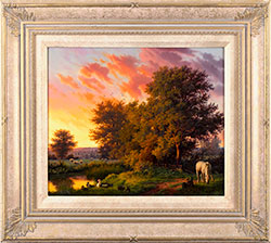 Daniel Van Der Putten, Original oil painting on panel, End of Summer, Fawsley