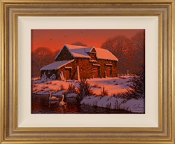 Edward Hersey, Original oil painting on panel, Softly into a Winter's Eve Medium image. Click to enlarge