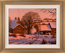 Edward Hersey, Original oil painting on panel, To Home and Hearth, Yorkshire 