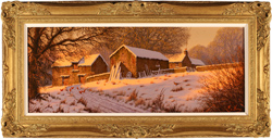 Edward Hersey, Original oil painting on canvas, Softly into a Winter's Eve Medium image. Click to enlarge