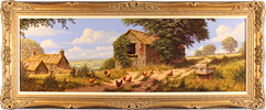 Edward Hersey, Original oil painting on canvas, Hill Top Farm, Cotswolds