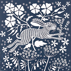Gerard Hobson, Original linocut print, Spring Hare