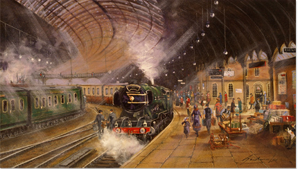 Gordon Lees | Original oil painting on canvas, York Railway Station