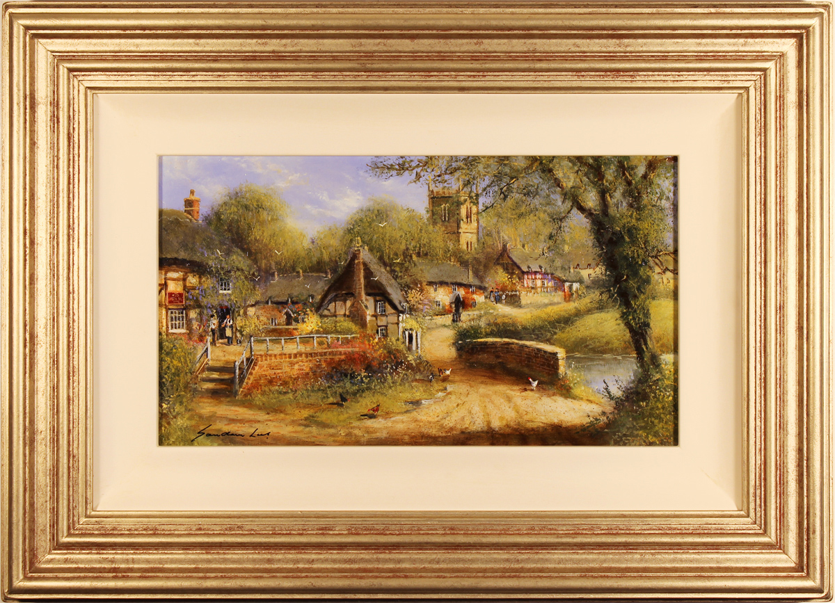 Gordon Lees Original oil painting on panel Cotswolds Village