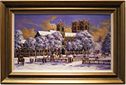 Gordon Lees, Original oil painting on canvas, Westminster Abbey in Snow Medium image. Click to enlarge