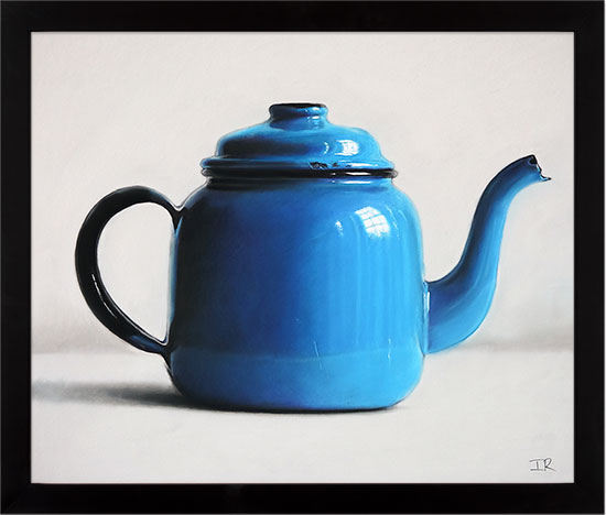 Ian Rawling, PS, Pastel, Blue Enamel Teapot