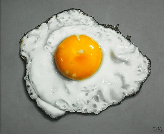 Ian Rawling, PS, Fried Egg III, Pastel