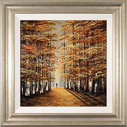 Jay Nottingham, Original oil painting on panel, Autumn Stroll Medium image. Click to enlarge