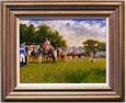 John Haskins, Original oil painting on panel, Point to Point Medium image. Click to enlarge