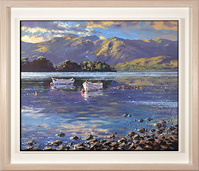 Julian Mason, Original oil painting on canvas, Morar Shoreline Medium image. Click to enlarge