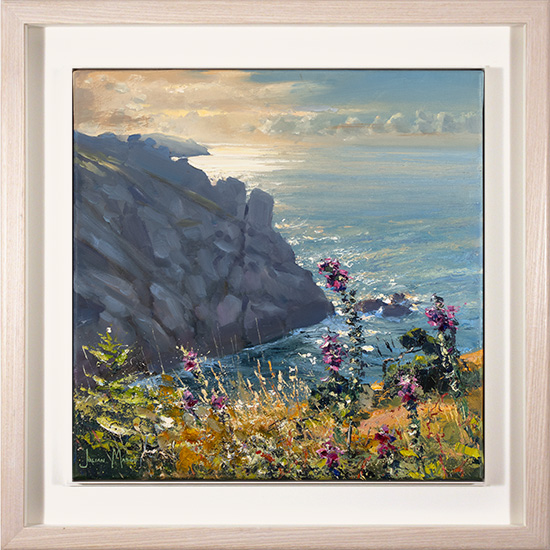 Julian Mason, Original oil painting on canvas, Penberth Cove from Cribba Head