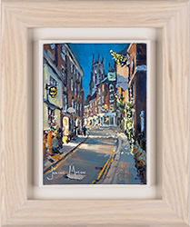 Julian Mason, Original oil painting on canvas, Christmas on Low Petergate