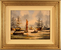 Ken Hammond, Original oil painting on canvas, London Docks Medium image. Click to enlarge