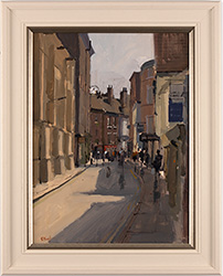 Michael John Ashcroft, ROI, Original oil painting on panel, High Petergate, York