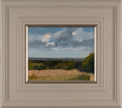 Michael John Ashcroft, ROI, Original oil painting on panel, Cornfield, Lancashire