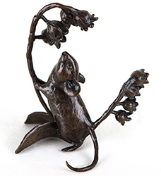 Michael Simpson, Bronze, Mouse with Lily of the Valley