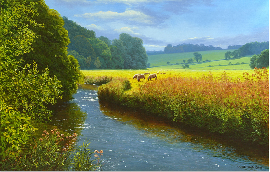 Michael James Smith Original Oil Painting On Canvas Lathkil Dale   Michael James Smith MJS04 