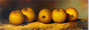 Paul Wilson, Original oil painting on panel, Apples