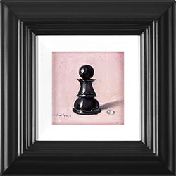 Raymond Campbell, Original oil painting on panel, Black Pawn Medium image. Click to enlarge