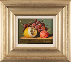 Raymond Campbell, Original oil painting on panel, A Tasteful Arrangement Medium image. Click to enlarge