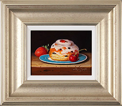 Raymond Campbell, Original oil painting on panel, A Belgian Bun for Afters Medium image. Click to enlarge