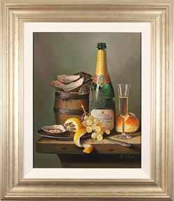 Raymond Campbell, Original oil painting on panel, Champagne Indulgence Medium image. Click to enlarge